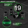 TecoTek 26 Pieces 1/2-Inch Drive Shallow 12-Point Metric Impact Socket