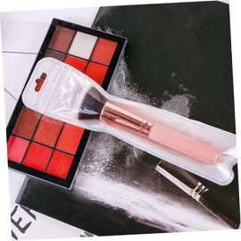 FRCOLOR 2Pcs Dense Foundation Brush Professional Makeup Tool with Sturdy Handle for Liquid and Powder Cosmetics Lightweight Pink Brush for Easy Application and Blending