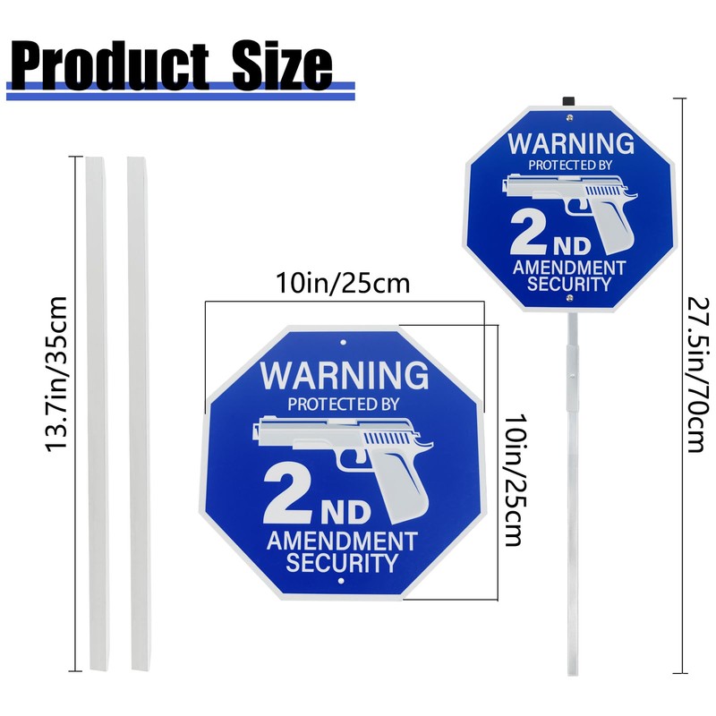 AzReference Protected by 2nd Amendment Security Sign - 10" x