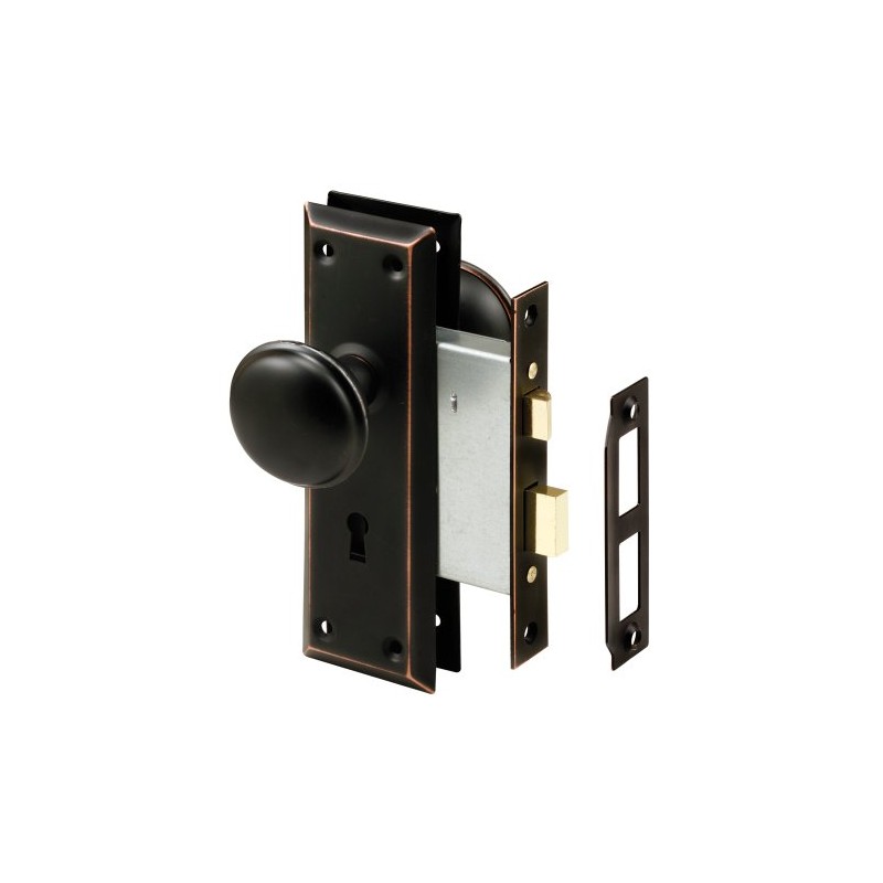 Prime-Line E 2495 Mortise Keyed Lock Set with Classic Bronze