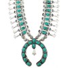 Emulily Chunky Western Squash Blossom Statement Necklace and Earrings Set