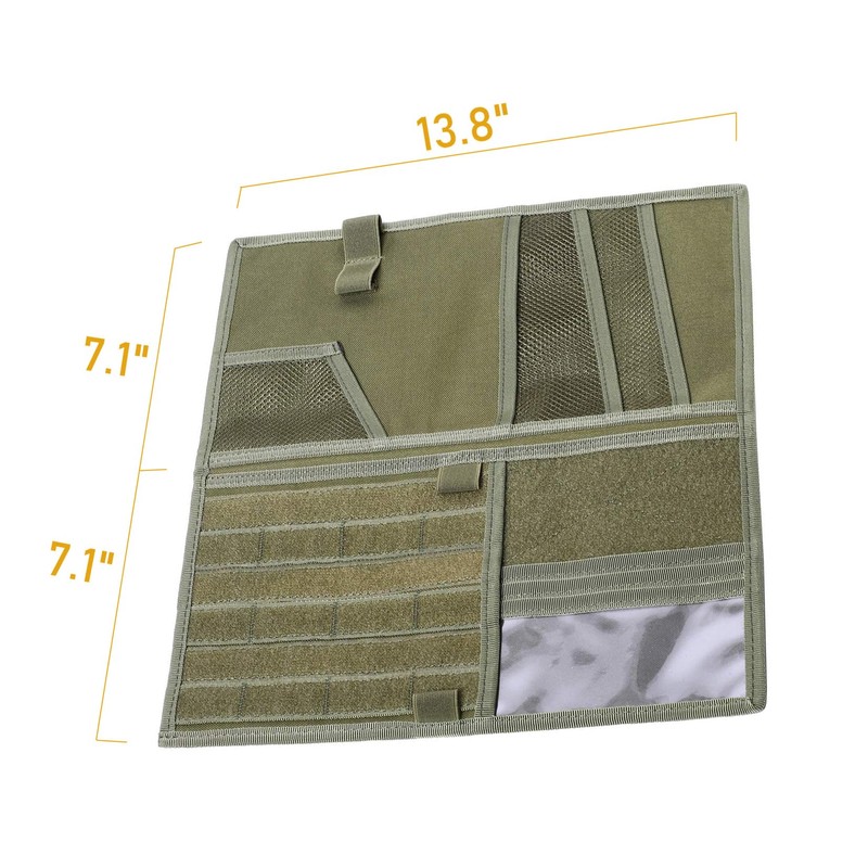 Molle Visor Panel Organizer, Tactical Car Sun Visor Cover Molle