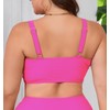 Women Plus Size Bikini Top Push Up Knot Front Bikini