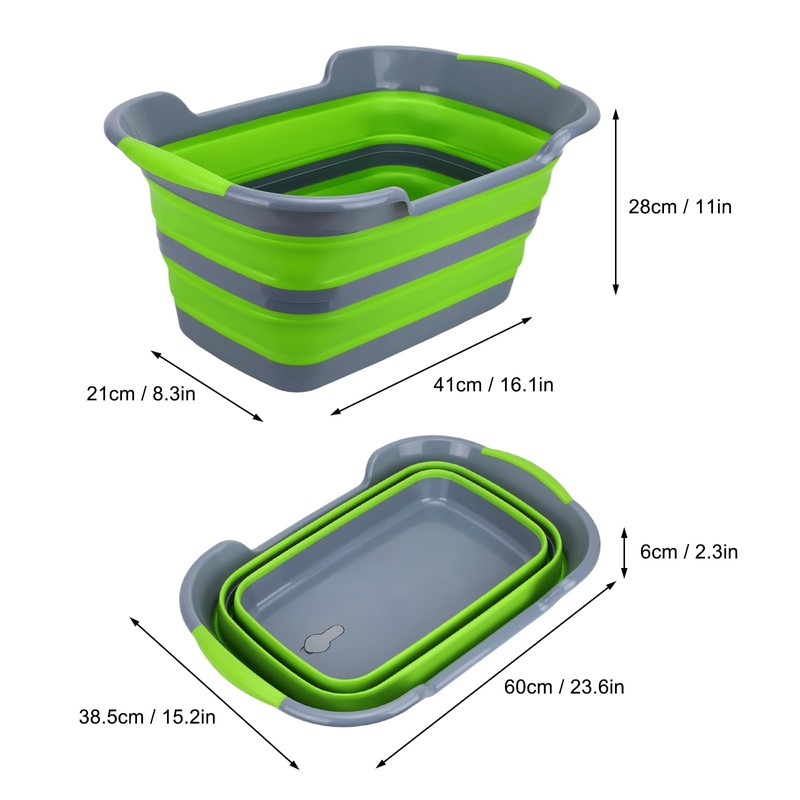 ddLUCK Multi-Functional Collapsible Pet Bathtub with Drainage Hole, Portable Indoor