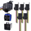5 PCS 12V DC Waterproof Automotive Relay Kit with Harness,