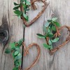 10pcs Mini Vine Heart Wreaths Rustic Theme for Weddings, Baby