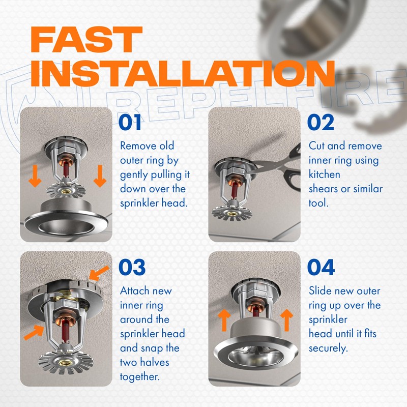 Retrofit Recessed Fire Sprinkler Escutcheon 1/2 in. IPS - Split