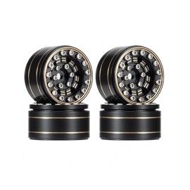 Brass 1.0 Beadlock Wheel Rims Negative Offset Wheels for 1/18 TRX4M FCX24 SCX24 Gladiator Bronco C10 JLU Deadbolt Axial 1/24 RC Crawler Upgrades