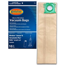 EnviroCare Replacement Micro Filtration Vacuum Cleaner Dust Bags Designed to Fit Windsor Sensor 5300REP Professional G1, C2,C3, K2, K3, X, G & C Series, 12 & 15 U, Kenmore 50015-10 Pack