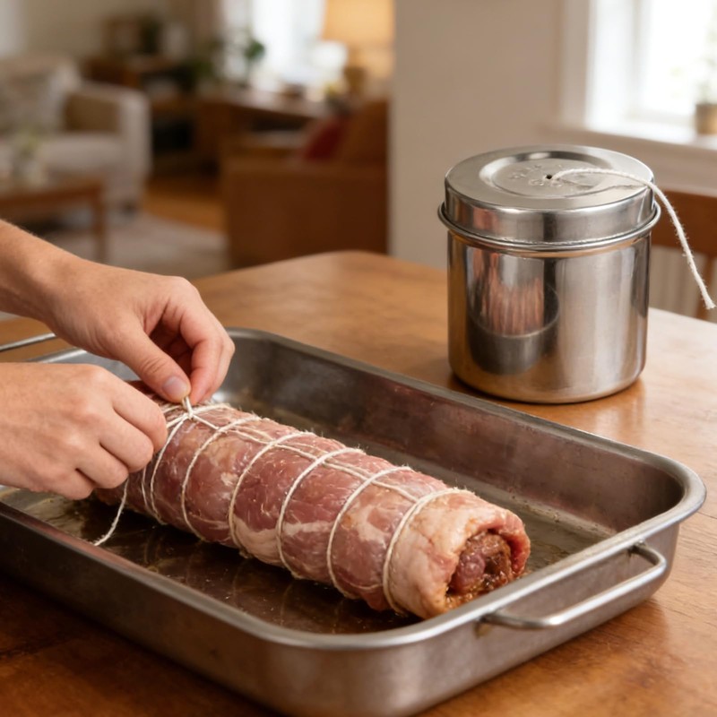 3 Roll Kitchen Twine with Stainless Steel Dispenser, 640FT Cooking