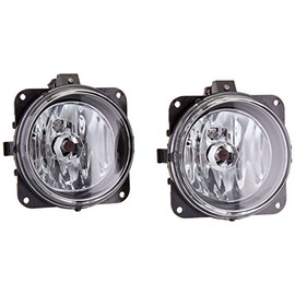 Spec-D Tuning Clear Lens Fog Lights + H10 Bulbs Compatible with Ford Focus 2000-2004, 03-04 Mustang, 05-07 Escape, L+R Pair Assembly