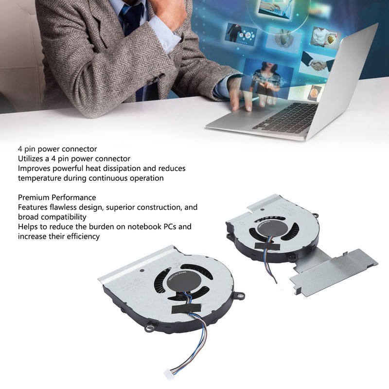 CPU GPU Cooling Fan Replacement for HP OMEN 15 DC