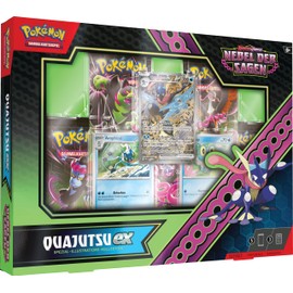Pokémon-Sammelkartenspiel: Spezial-Illustrations-Kollektion Karmesin & Purpur – Nebel der Sagen: Quajutsu-ex (1 holografische Vollbild-Promokarte, 2 holografische Karten & 5 Boosterpacks)