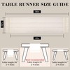 yuboo Boho Table Runner Short, Fall Beige Macrame Coffee Table