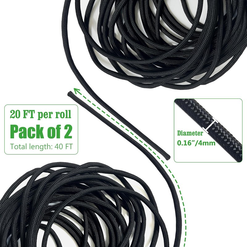 40 FT Patio Umbrella Replacement Cord Line 0.16" Diameter,Heavy Duty