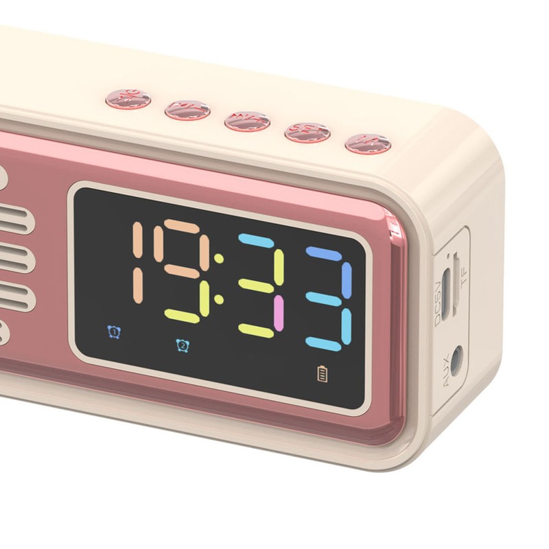 Bluetooth Speaker Portable Innovative Retro Tabletop Alarm Wireless Speaker with