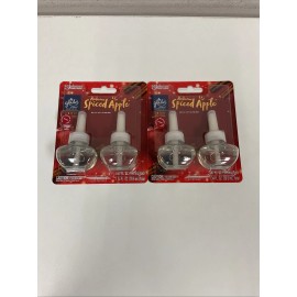 Glade PlugIns Autumn Spiced Apple Scented Oil Air Freshener Refills- Lot Of 2