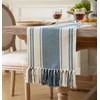 Caflife Boho Table Runner Blue and White for Modern Farmhouse