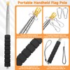 Telescopic Portable Handheld Flag Pole and 3'x5' American US Flag