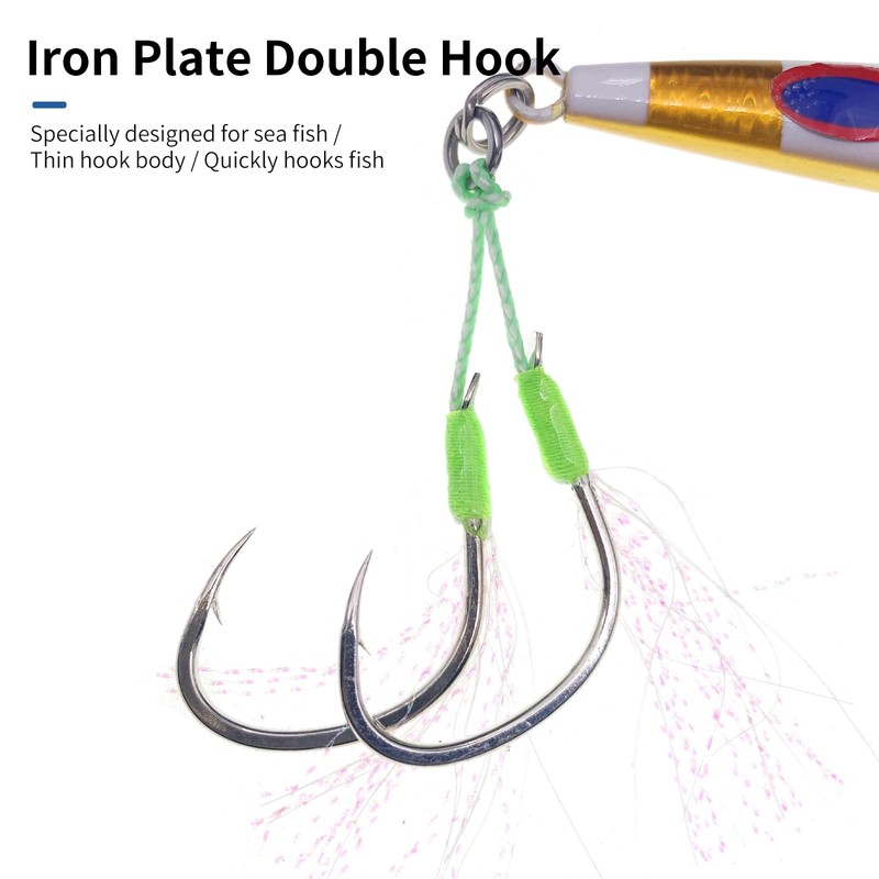 Sinking Fishing Lures, CREOASIS 3pcs 120g/150g/200g Metal Hard Spinner Fish