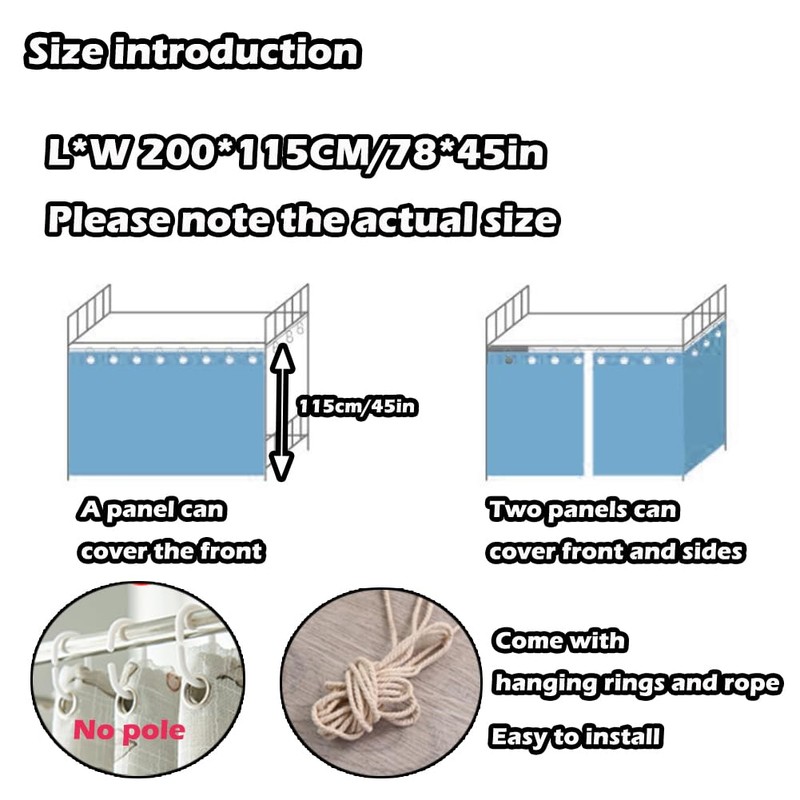 SIQITECHNO Thickened Blackout Bottom Solid Bunk Bed Curtains Students Home