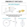 WillTen 2Pcs Ear Piercing Kit with Gold Ear Gun, Diamond
