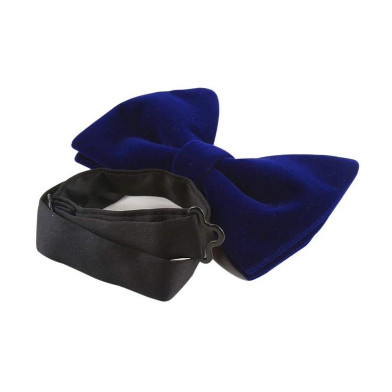 Lovacely - Pajarita de terciopelo para hombre, color liso, diseño
