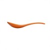 Xmomx 6 pcs Orange Soup Spoon Round-Bottom Asia Porcelain Ceramic