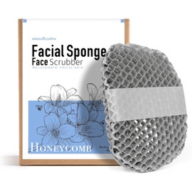 Guante Exfoliante Corporal Deportivo de Panal Gris para Baño y Ducha