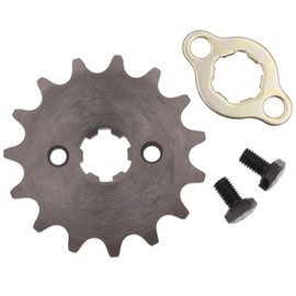 Magkowar 420 Front Enigine Sprocket with Retainer Plate Sets for Motorcycle Dirt Bike (420-17mm, 15T)
