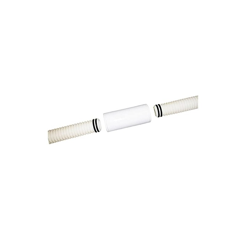 Connector/sleeve with O-ring for two flexible condensate hoses with a