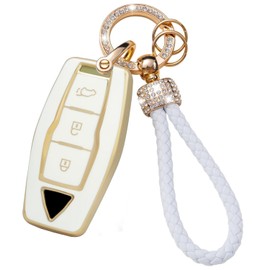 ontto TPU Car key fob cover Compatible with Mitsubishi Outlander 2022 2023 2024 key holder Smart case Shell keyring keychain auto bling styling accessories 3 buttons B1