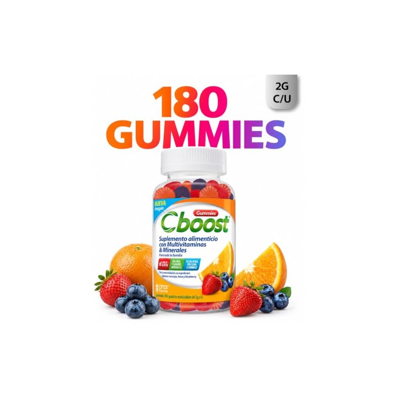 Gomitas Multivitaminas y Minerales, Sin Gluten, 180 gomitas masticables