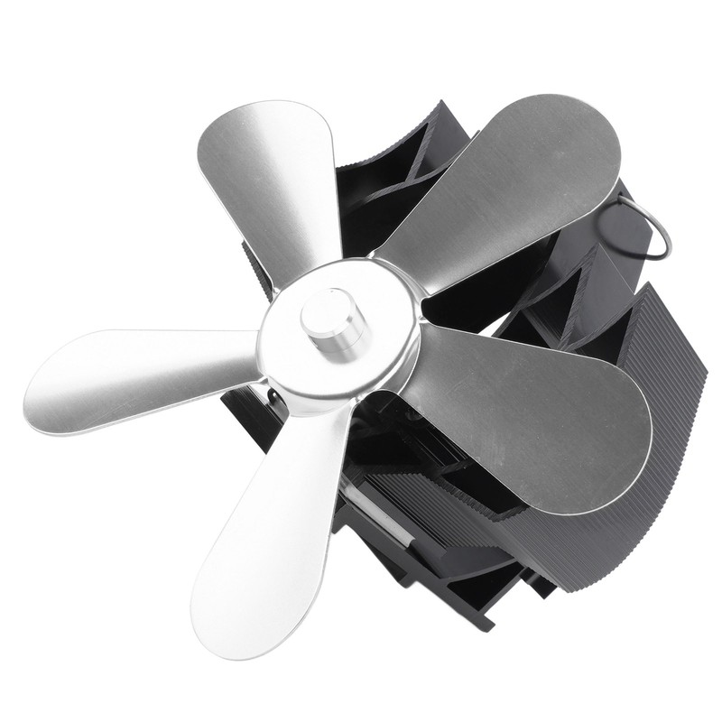 Wall Mounted Fireplace Fan 5 Blade Heat Powered Wood Stove