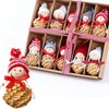 HERZONE 10 x Christmas Gnome Pendants, Christmas Tree Pendants, Christmas