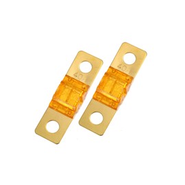 REPAIROCK 2pcs 40A 32V Bolt on AMI Fuse for Automotive Marine Audio Video System Orange Gold Tone Auto Replacement Parts