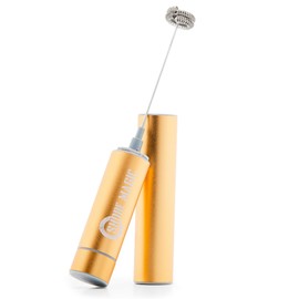 Shore Magic Premium Stainless Steel Handheld Milk Frother – Battery Operated Mini Blender/Whisk – Creates Rich, Creamy Froth for Lattes, Cappuccinos & Cold Drinks