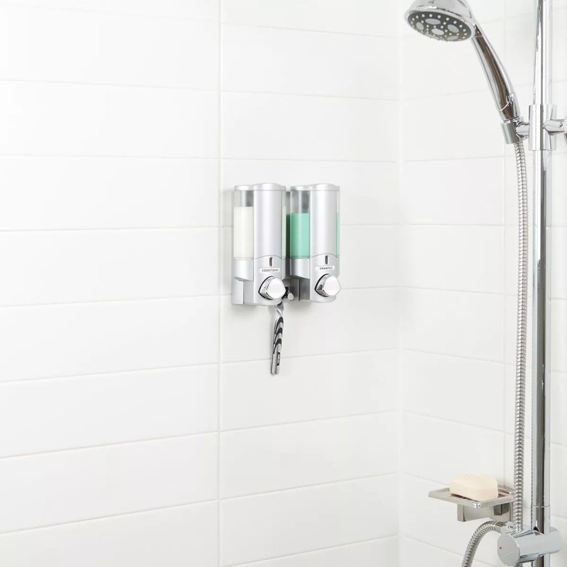 Escanver Dispensador Jabón Liquido Baño 2 Contenedores Envío Gratis