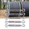 5Pcs Turnbuckle Hook and Hook Wire Rope Tension 304 Stainless