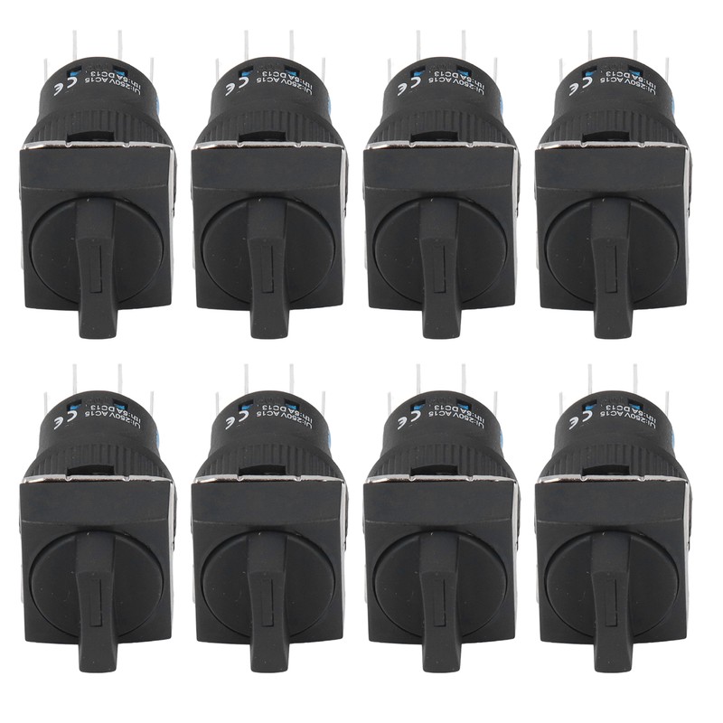 25Pcs Knob Selector Switch Self Locking 3 Speed with Light