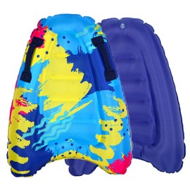 Inflatable Body Boards with 2 Handles Graffiti Foldable Beach Bodyboard Lightweight Portable Summer Swimming Floating Surfboard for Kids, Teens and Adults Bodyboard Body Boards for Beach Kids