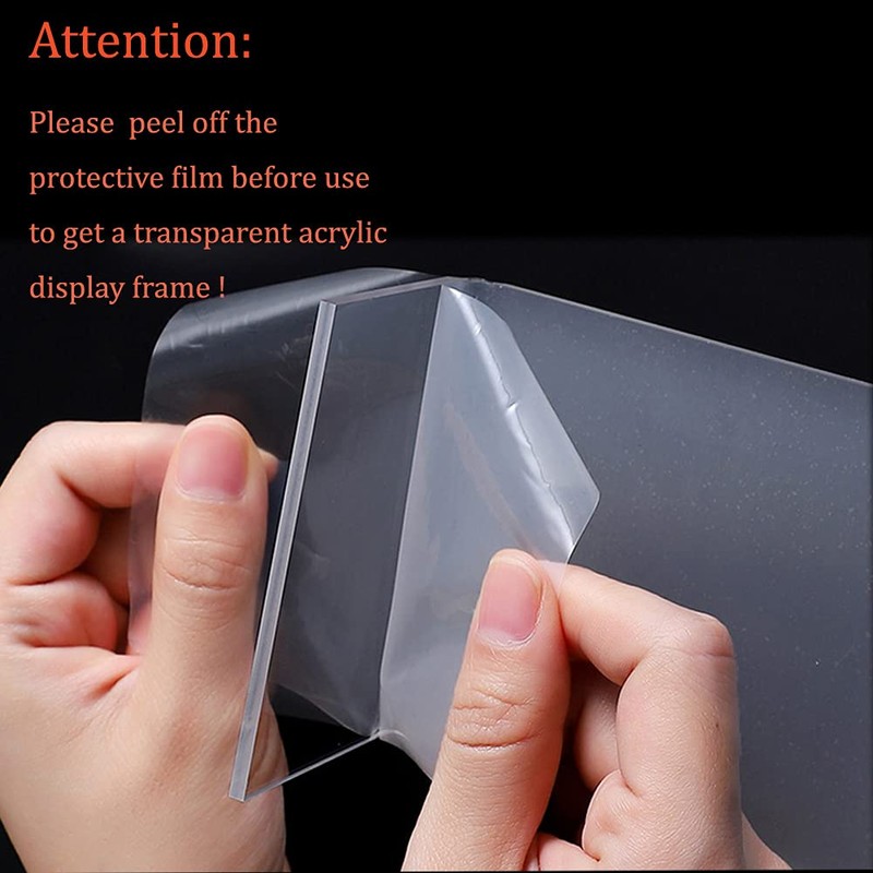 Clear Acrylic Display Risers, 2 Sets of 3 Showcase Shelf