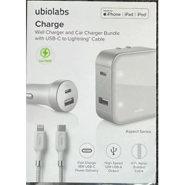 Ubio Labs 30W USB-C to Lightning Bundle White