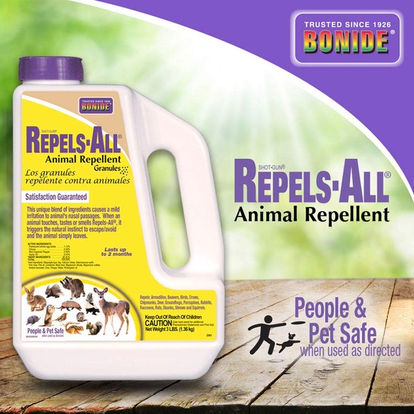 Bonide BND2361 - Repels-All Animal Repellent, Granules 3 Lb