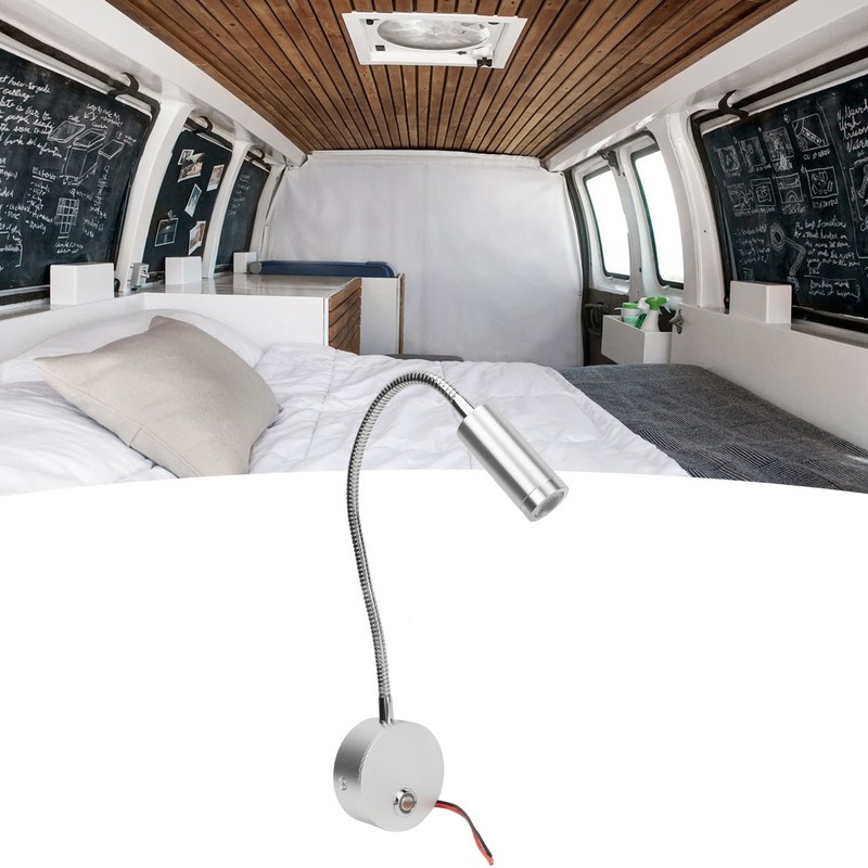 LED Reading Light DC12 to 24V Touch Adjustment USB Charging