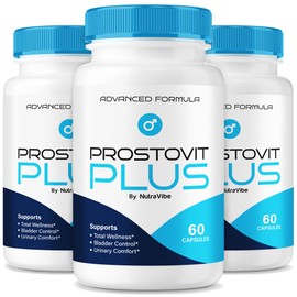 (3 Pack) Prostovit Plus – Original Prostate Support with a Clean, Potent Blend to Help Maintain Urinary Flow, Bladder Comfort & Daily Men's Wellness | Prostovit + Easy-to-Swallow Pills (180 Capsules)
