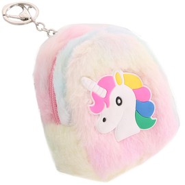 Unicorn Coin Purse Mini Sweet Purses Small Cartoon Coin Bag Funny Zipper Cosmetic Bag Headphone Purse Small Items Bags for Women Purse