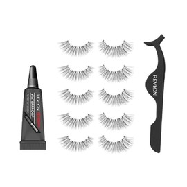 Revlon - Set de 5 pares de Pestañas Modelo 2, con aplicador y pegamento negro