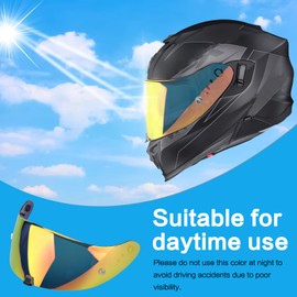 RIDLOG Helmet Visor Fit for T520 ST1400 Motorcycle Helmetr Visor R1 Air Face Shield Helmet Accessories Replacement Tinted Motorcycle Helmet Visor (Gold Red)