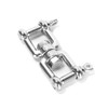Ruimou 1Pcs 316 Stainless Steel Double Shackle Universal Swivel Ring